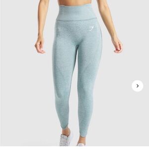 GYMSHARK Vital Rise Seamless Leggings, light green marl size S